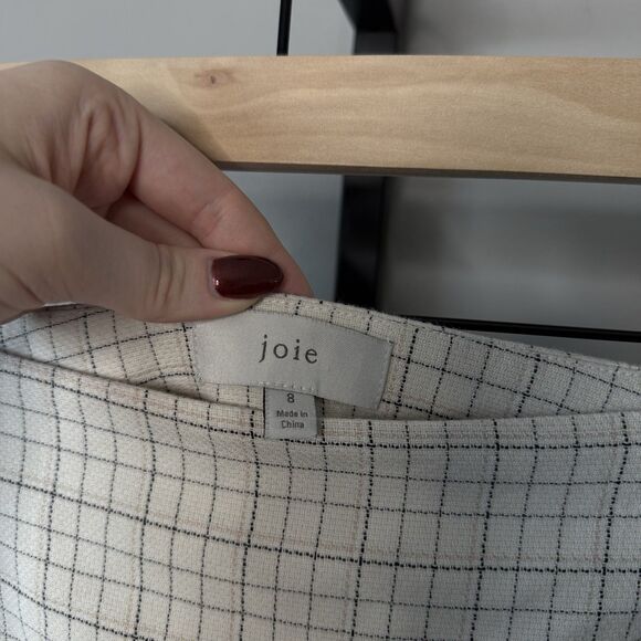 Joie Porcelain Botan Plaid Mini Skirt Size 8 - Picture 4 of 6